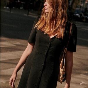 SÉZANE little black dress with buttons, size 34/XS